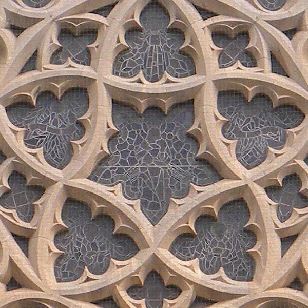 Intricate stone lattice pattern texture.