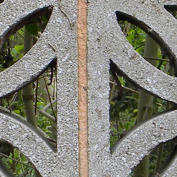 Close-up of a textured surface with geometric patterns.