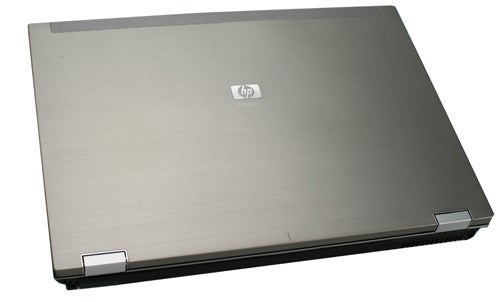 HP Elitebook 8730w closed laptop on a white background.
