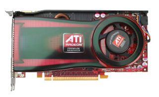 AMD ATI Radeon HD 4770 graphics card with cooler and fan.