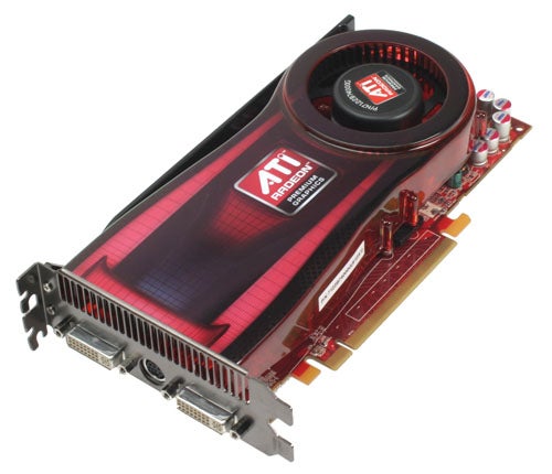 AMD ATI Radeon HD 4770 graphics card on white background