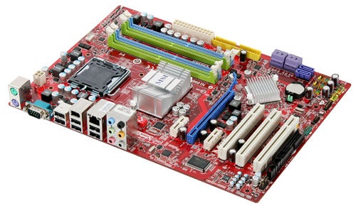 MSI P45C Neo-FIR motherboard on white background.