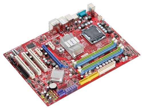 MSI P45C Neo-FIR motherboard on white background.