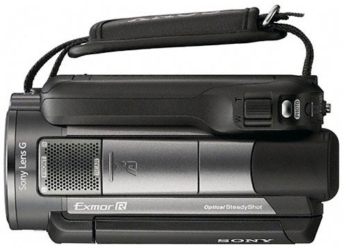 Sony Handycam HDR-XR520 camcorder side view.