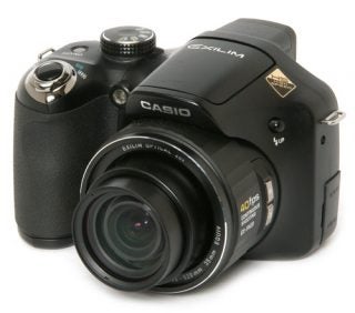 Casio Exilim EX-FH20 camera on white background.
