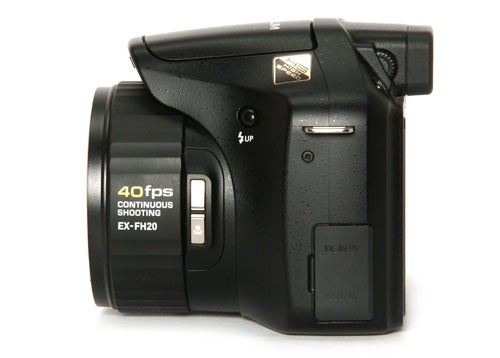 Casio Exilim EX-FH20 camera with 40fps feature highlighted.