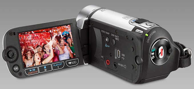 SDHC-Slot, 41-fach Advanced Zoom, 6,7cm 2,7 Zoll Canon LEGRIA FS 306 DVC-Camcorder blau Widescreen Display