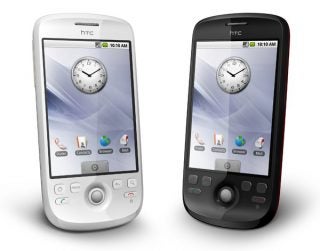 HTC Magic smartphones in white and black colors.