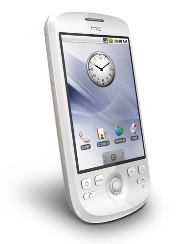 HTC Magic smartphone on white background.