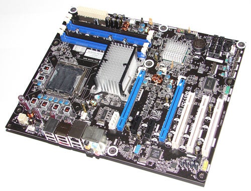 Intel DX58SO Extreme Series motherboard on a white background.