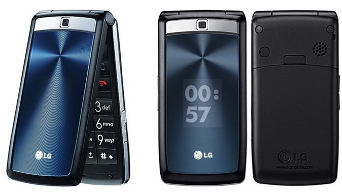 LG KF300 phone displayed from multiple angles.