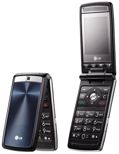 LG KF300 flip phone opened and closed view.