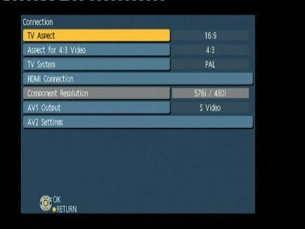 On-screen menu of Panasonic DMR-BS850 showing various video settings.