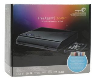 Seagate FreeAgent Theater Multimedia Player packaging.