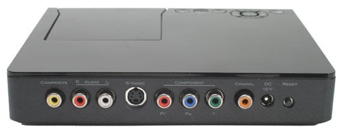 Seagate FreeAgent Theater Multimedia Player rear connectivity ports.