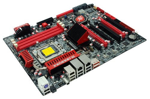 Foxconn Blood Rage GTi motherboard on a white background