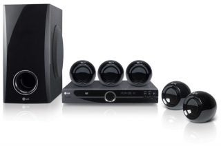 LG HT304SU 5.1-channel DVD home theater system.