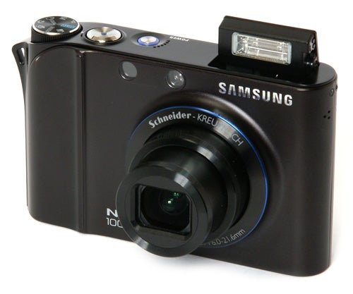 Samsung NV100HD digital camera on a white background