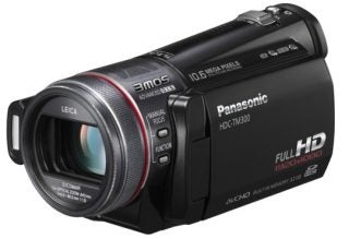Panasonic HDC-TM300 camcorder with Leica lens displayed.