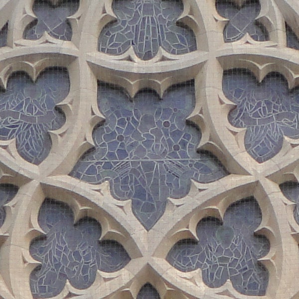 Close-up of intricate gothic architectural details