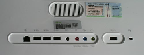 Rear ports on an Asus Eee Top All-In-One PC.