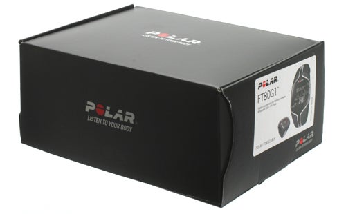 Polar FT80 fitness computer in its original packaging.