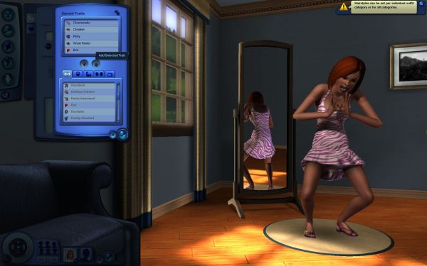 Screenshot of character customization in The Sims 3.