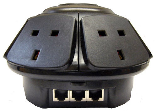 Solwise VeseNET HomePlug with dual outlets and Ethernet ports