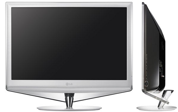LG 22LU4000 22-inch LCD TV from front and side views.
