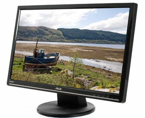 Asus VW246H 24-inch Full HD Monitor with scenic image displayed.