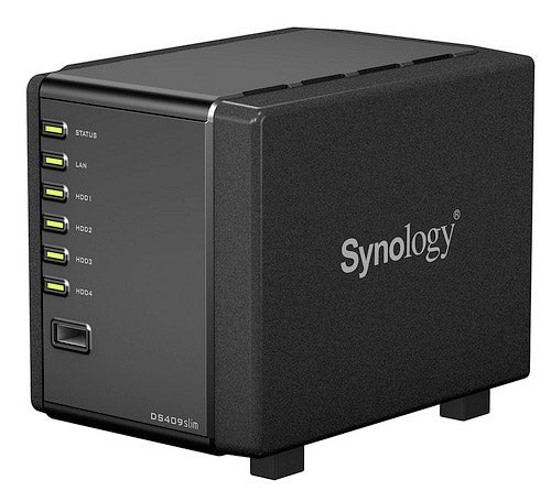 Synology Disk Station DS409slim NAS device on white background.
