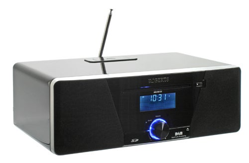 Roberts Sound MP-53 digital radio with illuminated display.