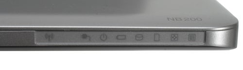 Close-up of Toshiba NB200-10Z netbook's side ports.