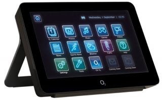 O2 Joggler touch screen device displaying main menu.