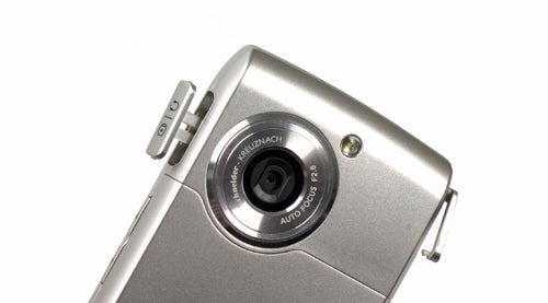Close-up of LG GC900 Viewty Smart camera lens and shutter button.