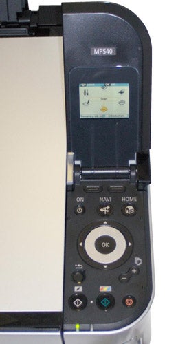Control panel of Canon PIXMA MP540 All-in-One printer.