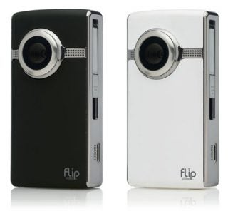 Flip Video UltraHD camcorders in black and white.