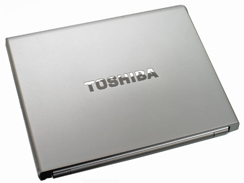 Toshiba Portege A600-14C laptop closed with logo on lid.