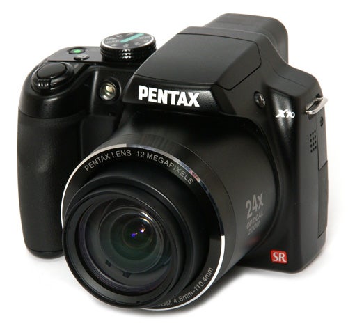 Pentax X70 digital camera with 24x zoom lens.