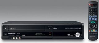 Panasonic DMR-EZ48V DVD/VHS Recorder with remote control.