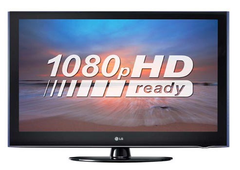 LG 32LH5000 32-inch LCD TV displaying 1080p HD ready screen.