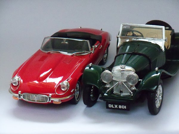 Model cars photographed with a high-quality camera