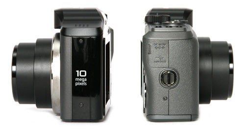 Kodak EasyShare Z915 camera from front and side views.