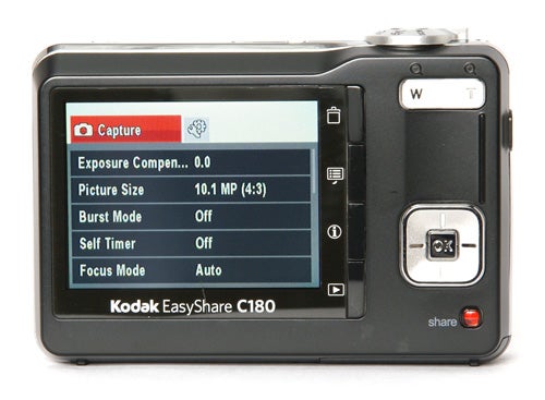 Kodak EasyShare C180 digital camera with display screen.