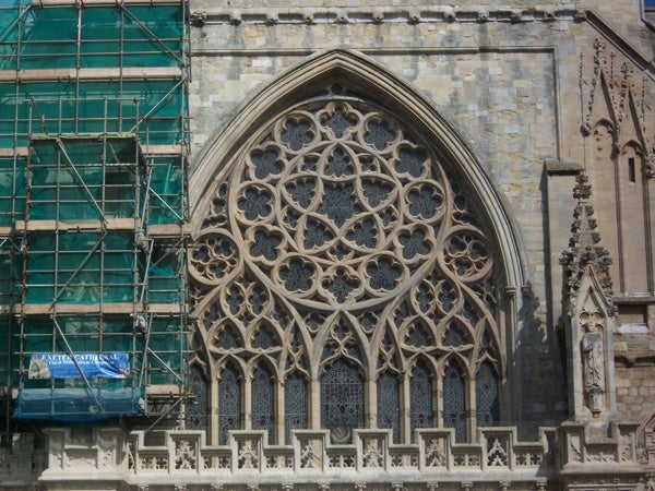 Photo of intricate church window architecture taken with Kodak C180.
