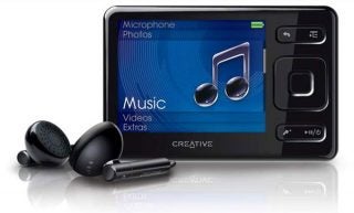 Creative Zen MX 8GB MP3 player and earphones