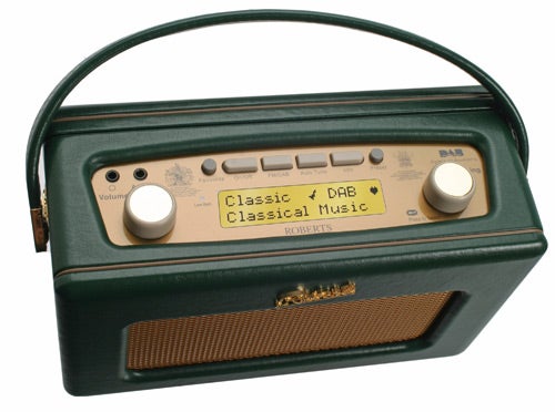 Roberts RD-60 Revival DAB Radio in green displaying classical music.