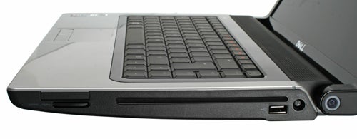 Side view of a Dell Studio 1555 laptop.
