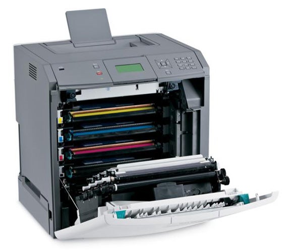Lexmark C736dn color laser printer with open panels