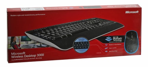 Microsoft Wireless Desktop 3000 keyboard and mouse packaging